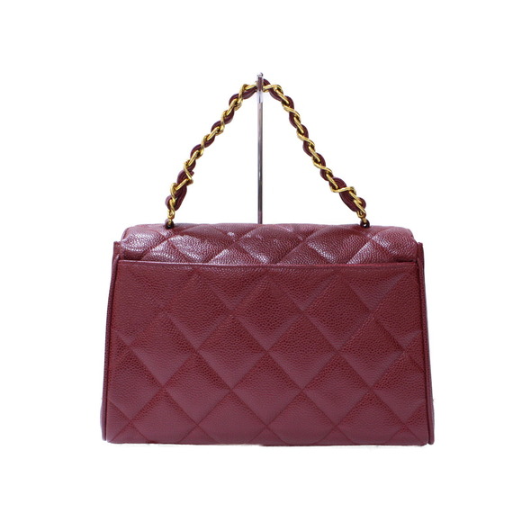 Chanel Bag Handle Bordeaux Caviar Chain Skin - Picture 1 of 16